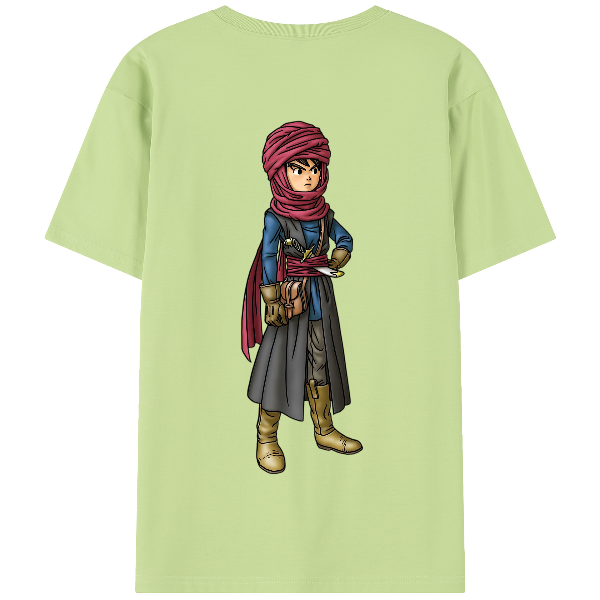 （画像用） ドラゴンクエスト Doragon Kuesuto Dragon Quest 綿100％半袖Tシャツ（背面プリント）